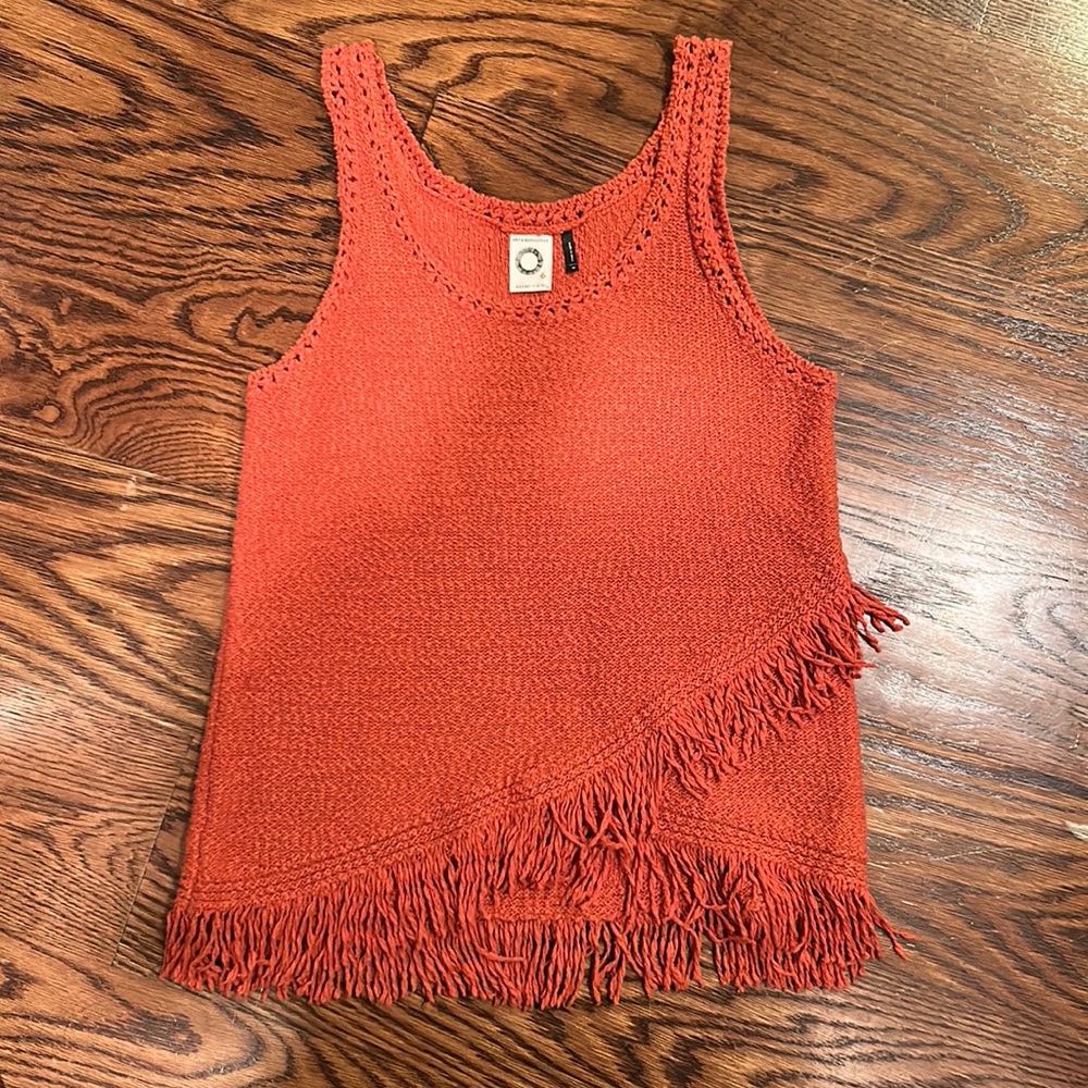 Anthropologie Fringed Sweater Tank